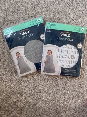 Halo SleepSack Baby Wearable Blanket - Gray & White Pattern